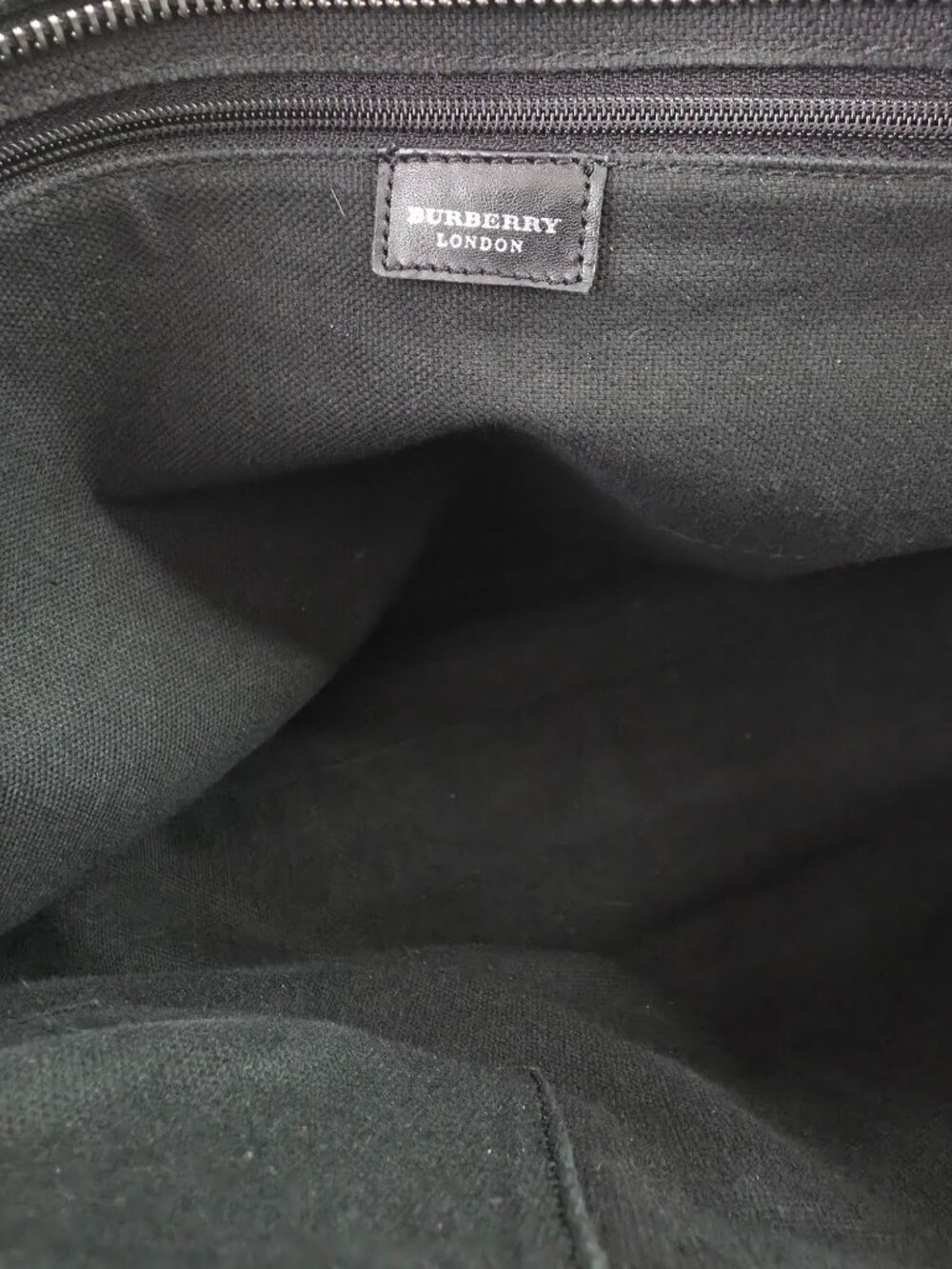 Burberry Black Pebble Leather Horn Toggle Tote Bag Nova Check Side Panels Italy - Picture 10 of 12